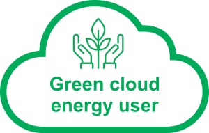 Green cloud energy user badge